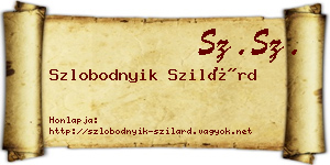 Szlobodnyik Szilárd névjegykártya